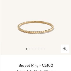 MEJURI beaded ring 14k size 7